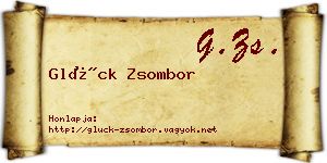 Glück Zsombor névjegykártya